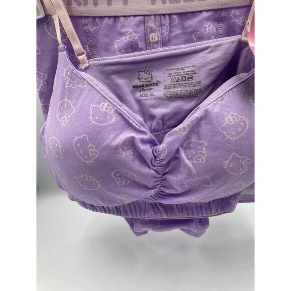 Hello Kitty Purple Bra & Boxer Set Size Medium NEW with Tags - Fast Shipping - Picture 2 of 4